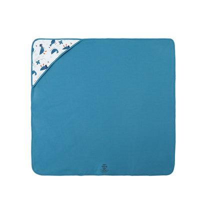 Baby Boy White Goose All Over Print Cotton Blanket