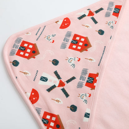 Baby Girl Pinwheel All Over Print Cotton Blanket