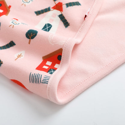 Baby Girl Pinwheel All Over Print Cotton Blanket