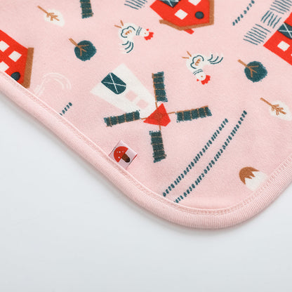 Baby Girl Pinwheel All Over Print Cotton Blanket