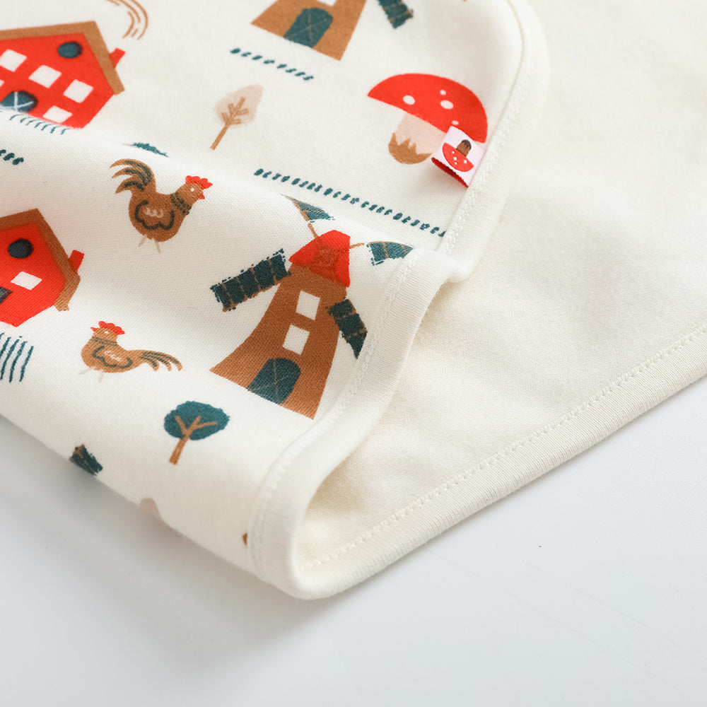 Baby Girl Pinwheel All Over Print Cotton Blanket