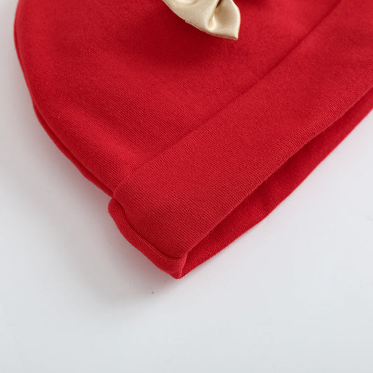 Vauva FW23-女嬰北歐聖誕節棉花帽