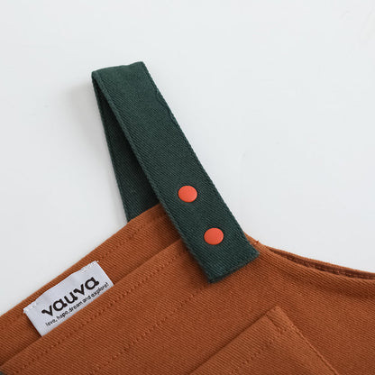 Baby Boys Carrot Embroidery Cotton Dungarees