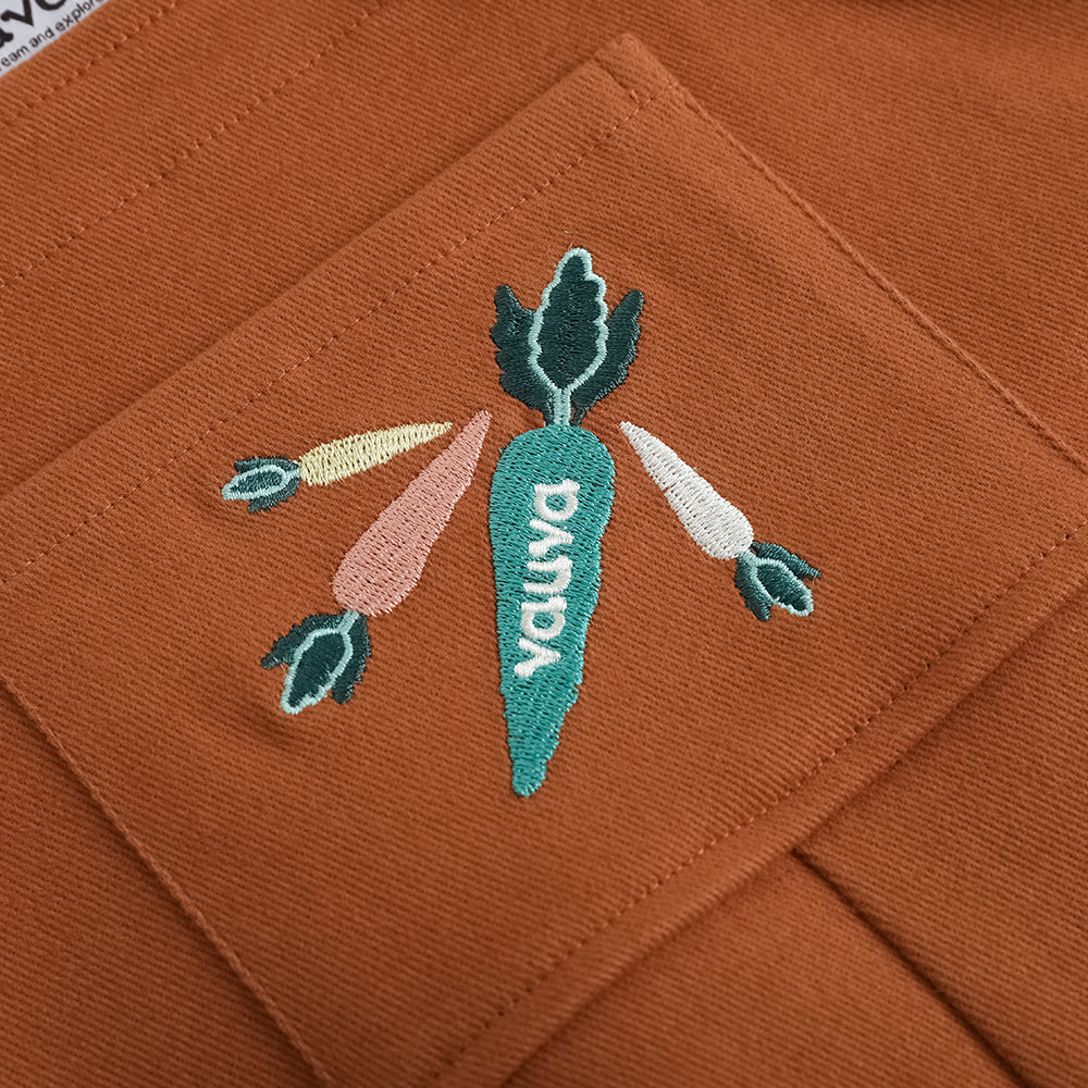 Baby Boys Carrot Embroidery Cotton Dungarees