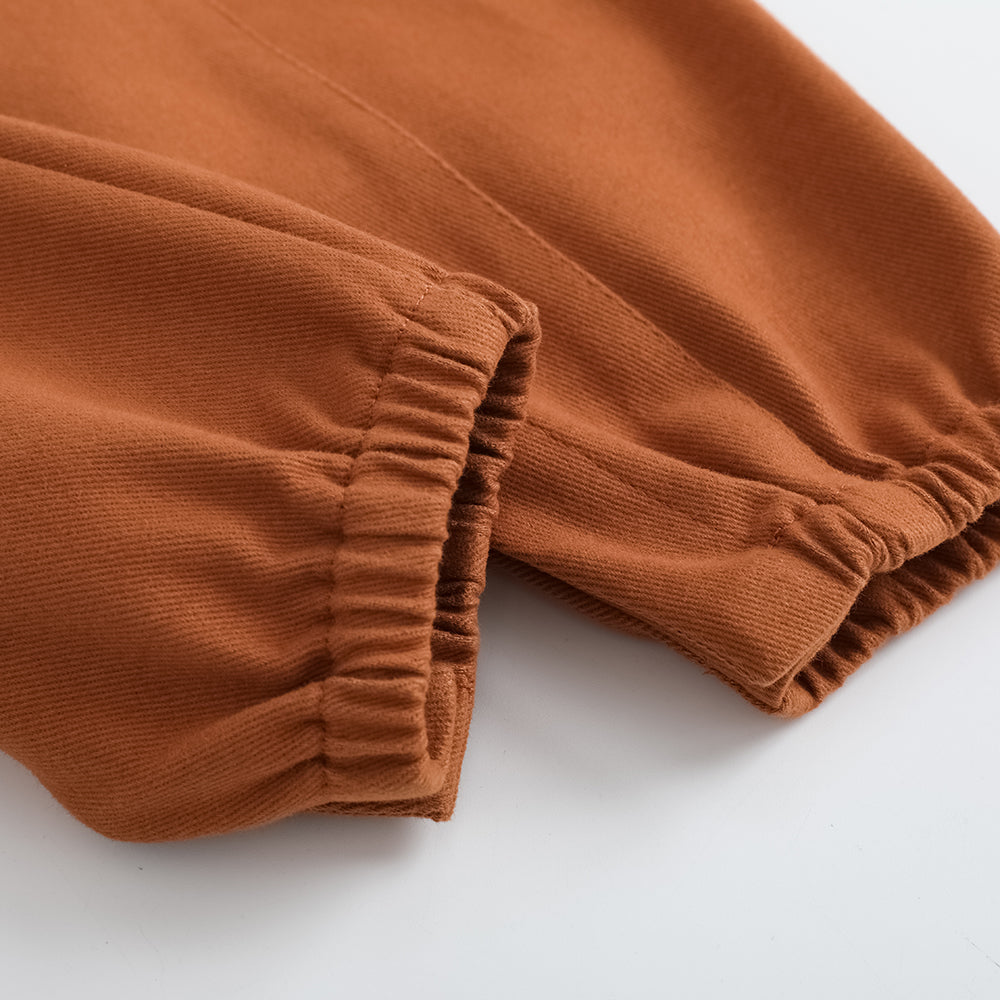 Baby Boys Carrot Embroidery Cotton Dungarees