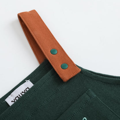 Baby Boys Carrot Embroidery Cotton Dungarees