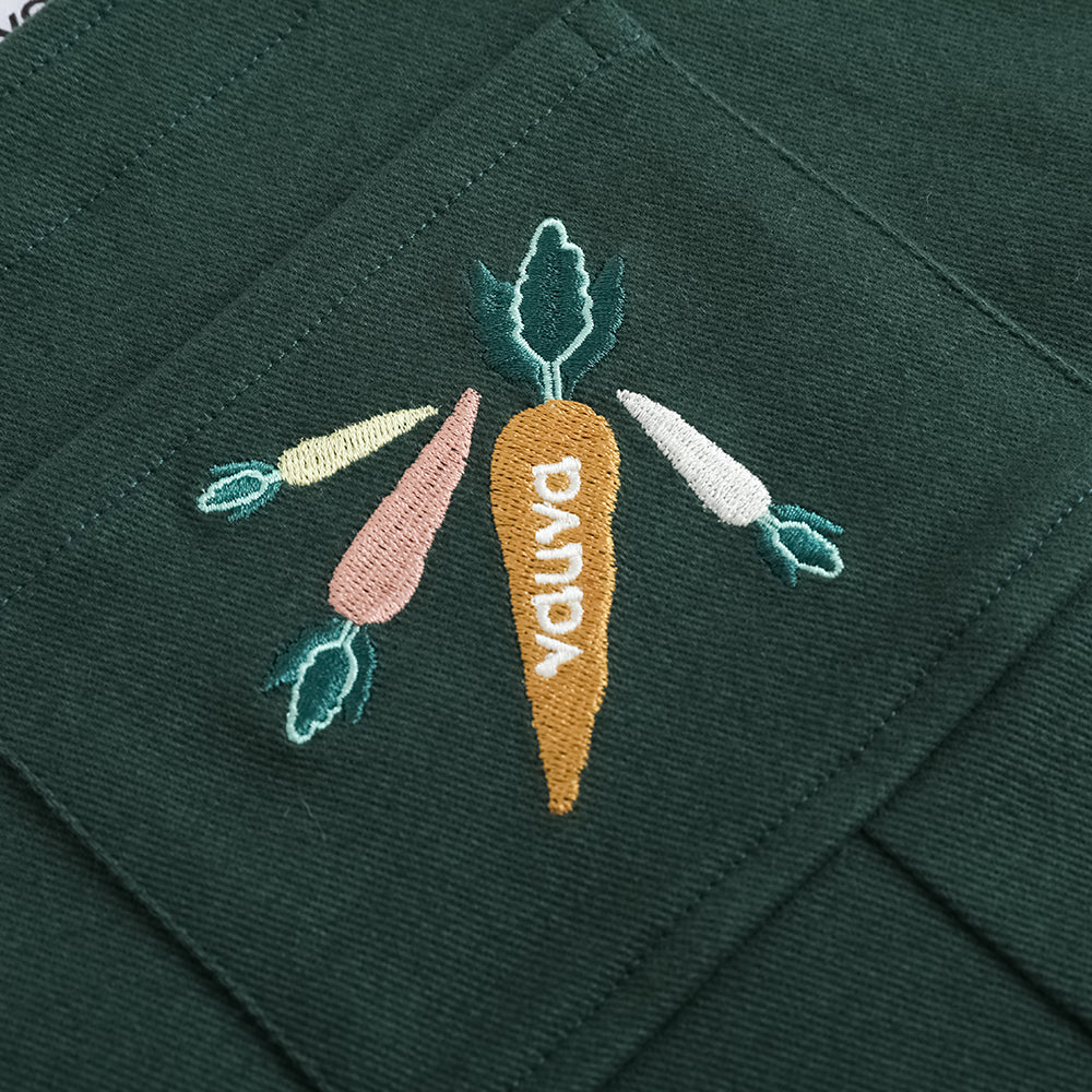 Baby Boys Carrot Embroidery Cotton Dungarees
