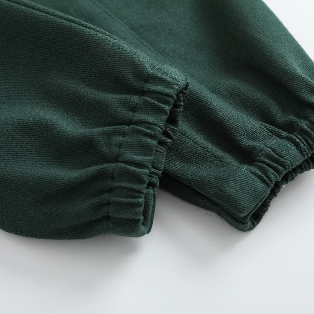 Baby Boys Carrot Embroidery Cotton Dungarees