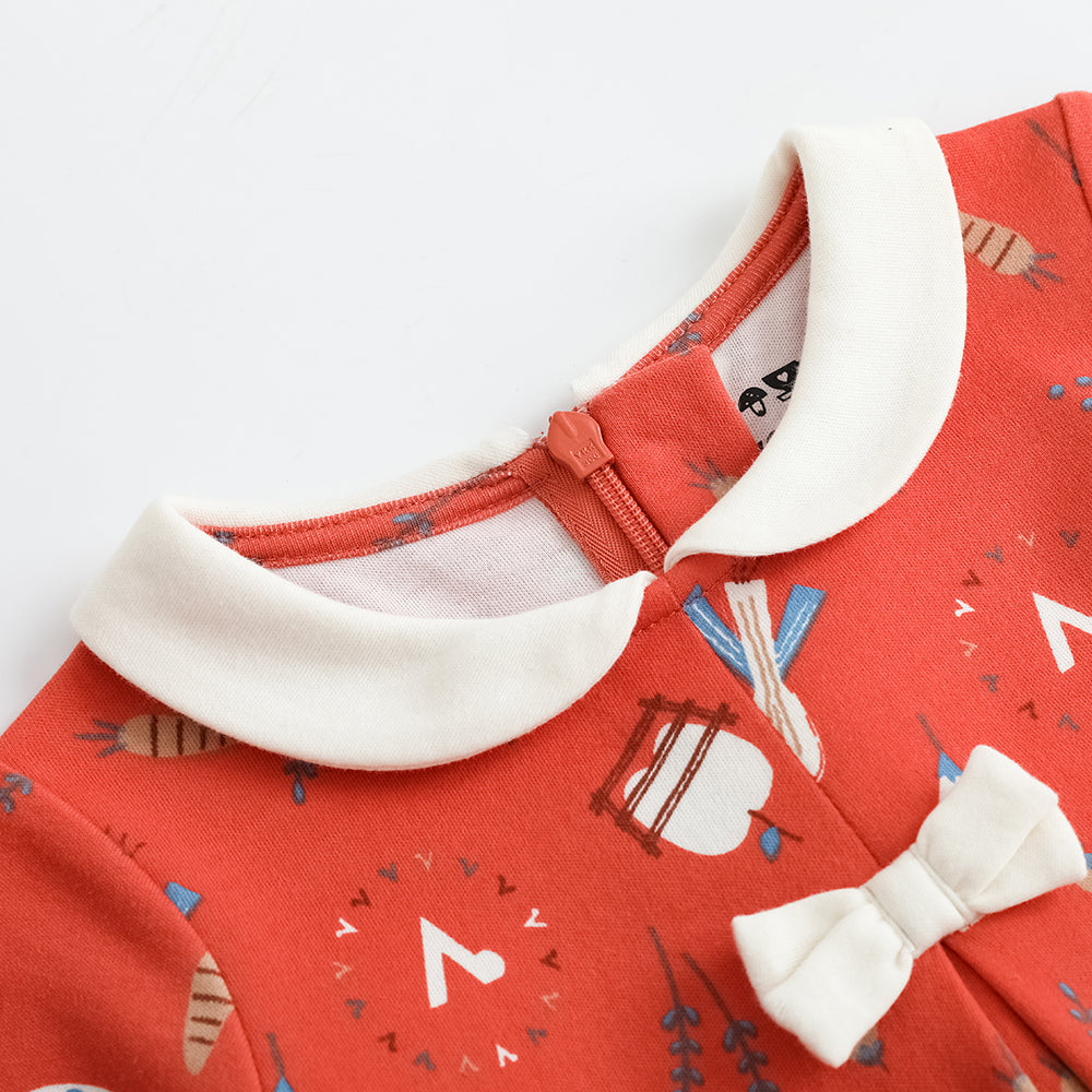 Baby Girl Nordic Style Cotton Long Sleeve Romper