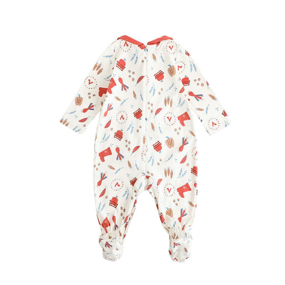 Baby Girl Nordic Style Cotton Long Sleeve Romper
