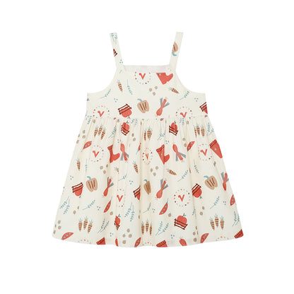 Girls Happy Farm Cotton Dress