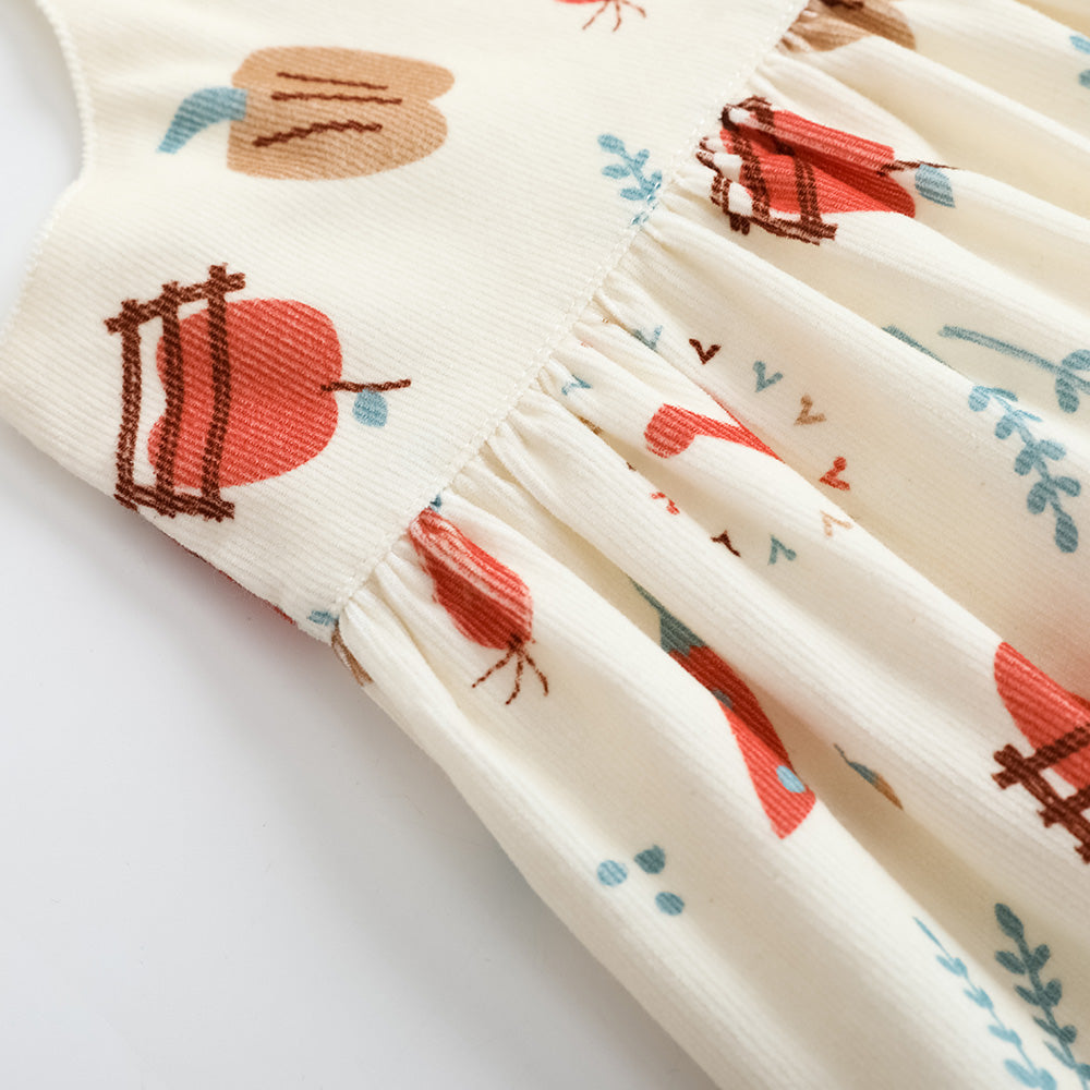 Girls Happy Farm Cotton Dress