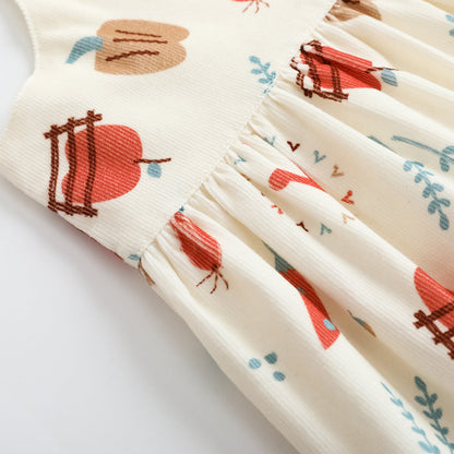Girls Happy Farm Cotton Dress