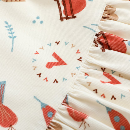 Girls Happy Farm Cotton Dress