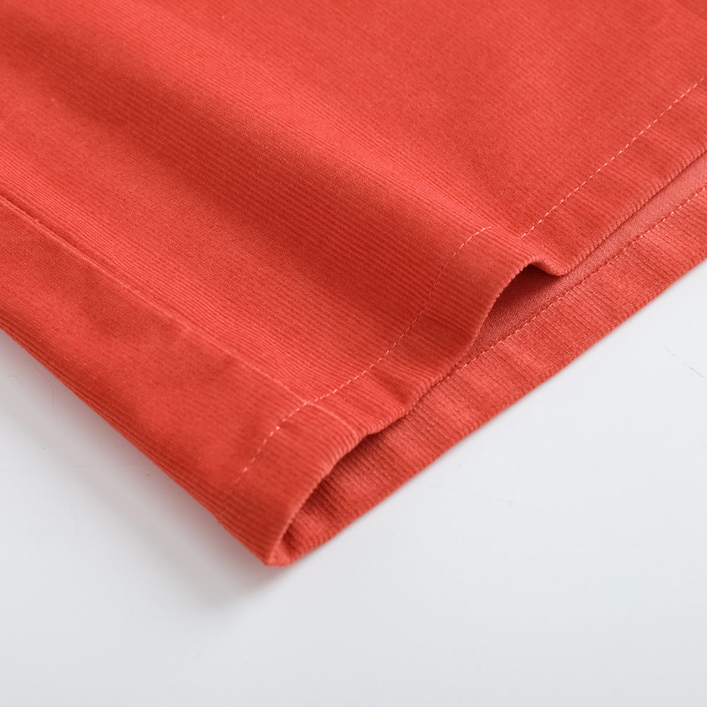 Vauva FW23-女孩紅蘋果刺繡衣領長袖襯衫