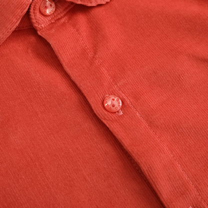 Vauva FW23-女孩刺繡衣領長袖襯衫（紅色）
