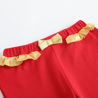 Baby Girls New Year Festival Cotton Pants