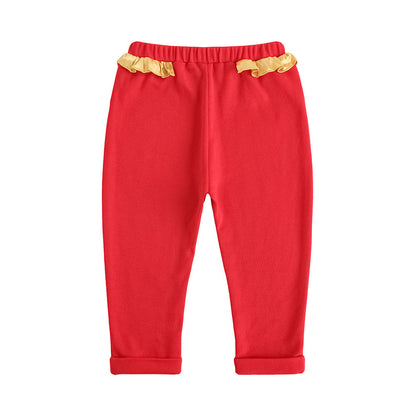 Baby Girls New Year Festival Cotton Pants