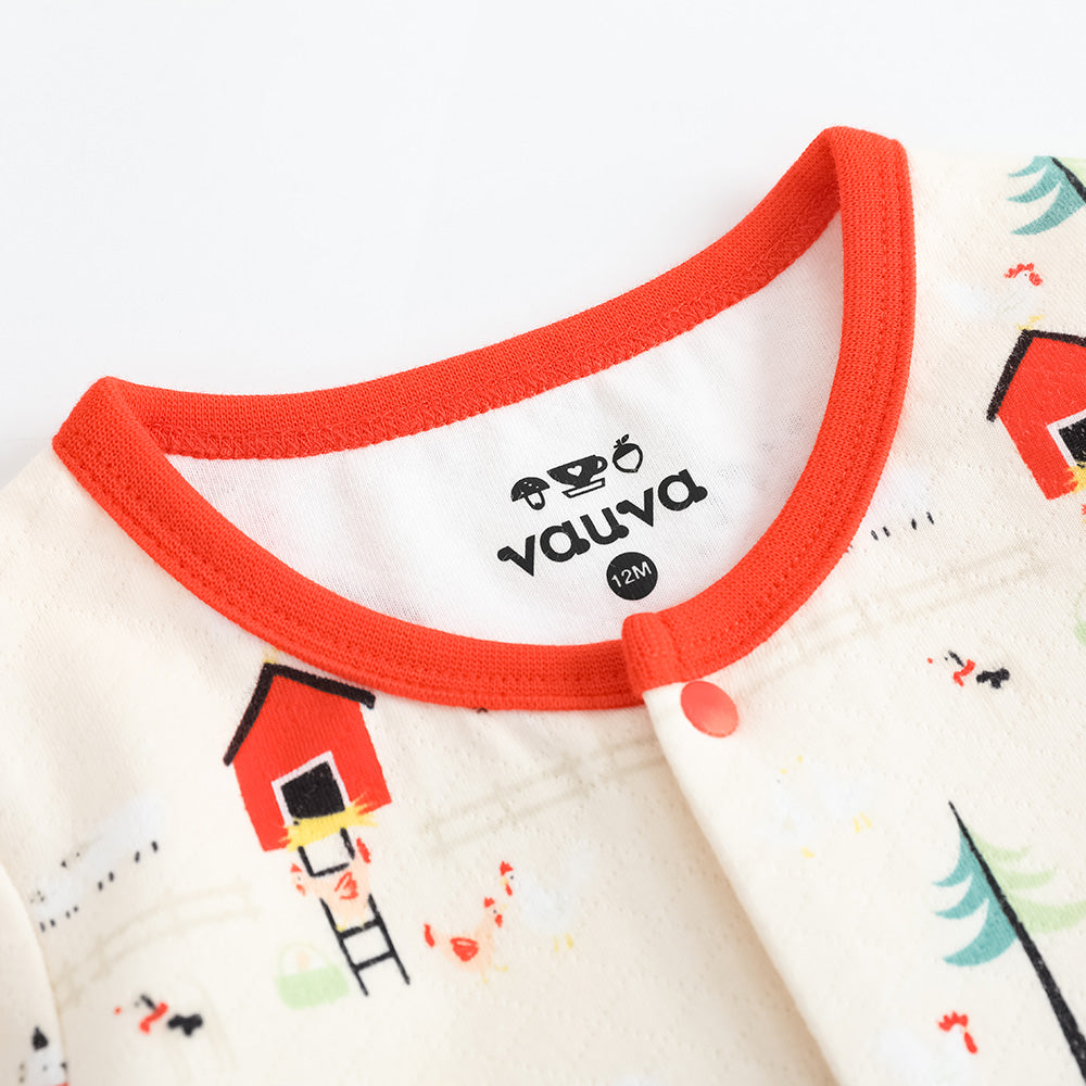 Baby Nordic Print Cotton Long Sleeve Romper