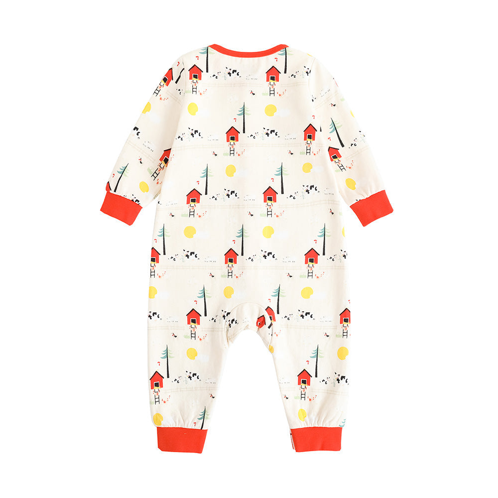 Baby Nordic Print Cotton Long Sleeve Romper