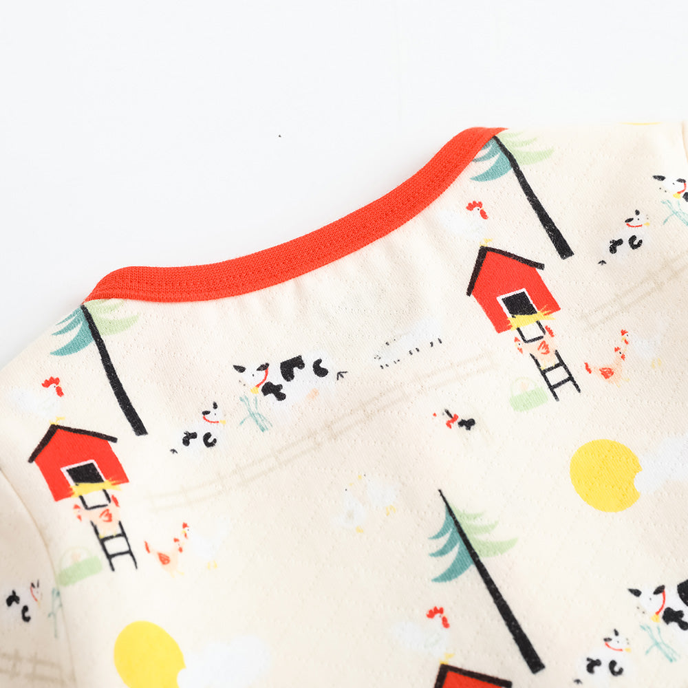 Baby Nordic Print Cotton Long Sleeve Romper