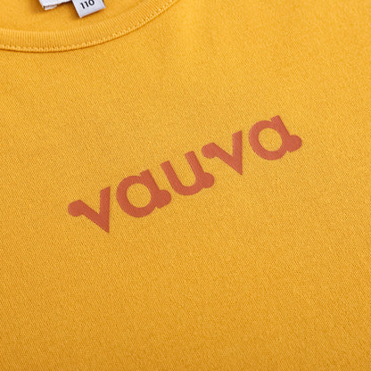 Vauva FW23-女孩棉花長袖船員T卹（天然黃色）