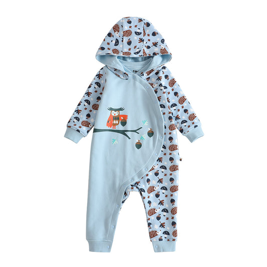 Xmas Baby Hooded Long Sleeves Romper