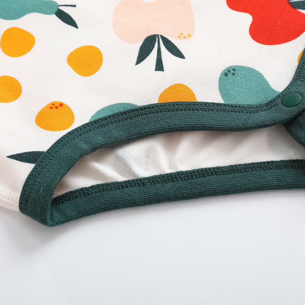 Vauva FW23-嬰兒男女培養棉棉長袖緊身衣褲（綠色）