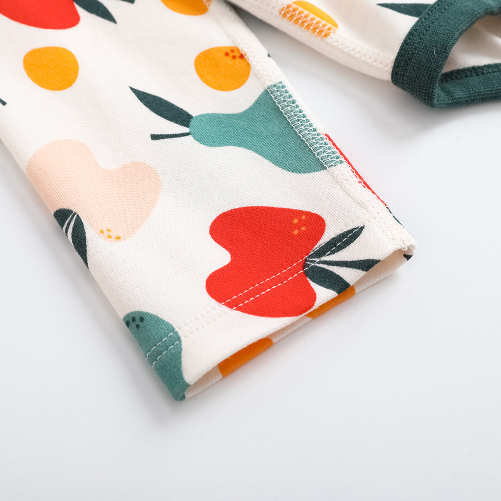 Vauva FW23-嬰兒男女培養棉棉長袖緊身衣褲（綠色）