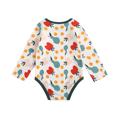 Vauva FW23-嬰兒男女培養棉棉長袖緊身衣褲（綠色）