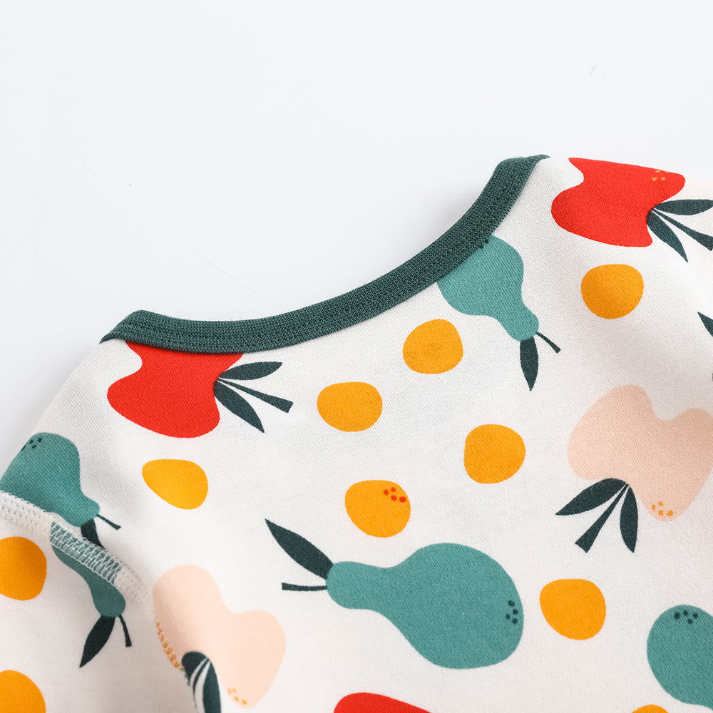 Vauva FW23-嬰兒男女培養棉棉長袖緊身衣褲（綠色）