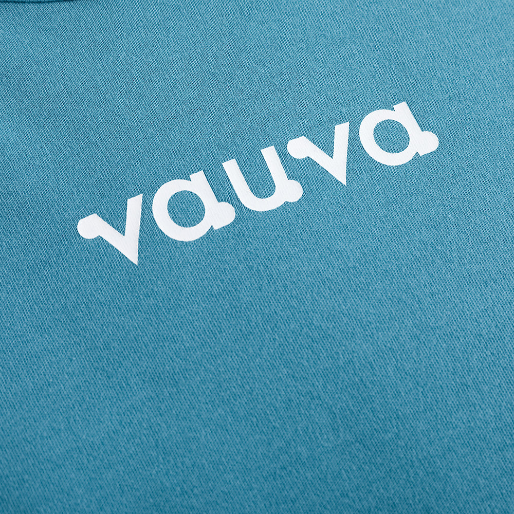 Vauva FW23-女孩棉花長袖Crewneck T卹（藍色）