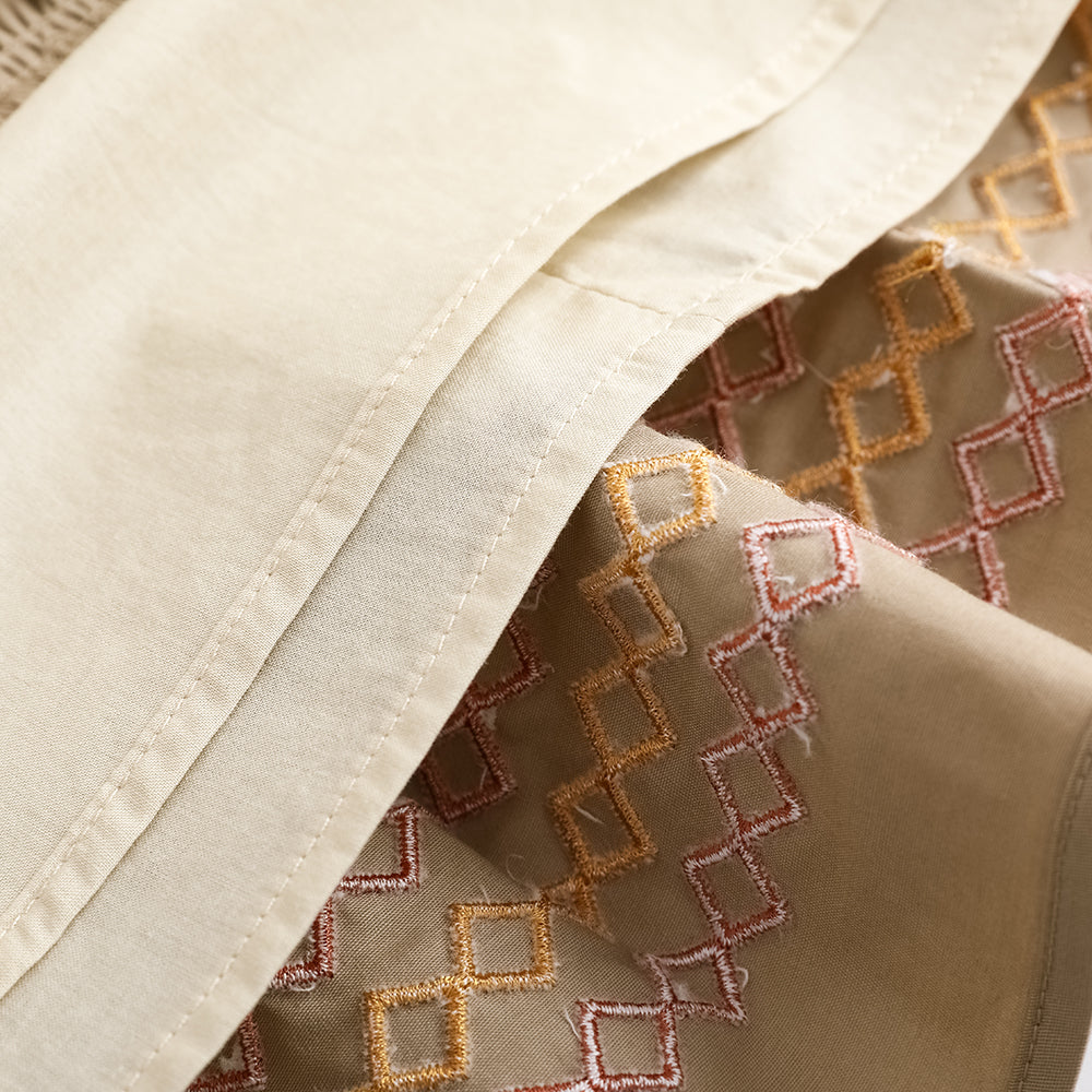 Girls Fungus Collar Embroidered Dress