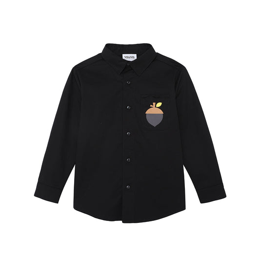Vauva FW23-男孩棉襯衫（黑色）