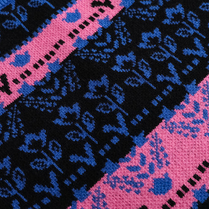 Girls Blue Printed Sweater Skirt