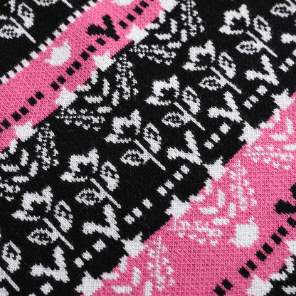 Girls Black Printed Sweater Skirt