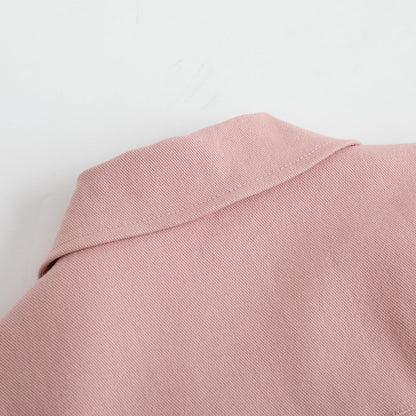Vauva FW23-女孩刺繡徽標縫外套（粉紅色）