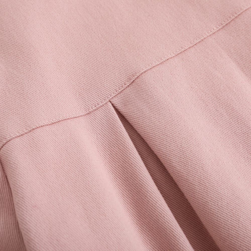 Vauva FW23-女孩刺繡徽標縫外套（粉紅色）