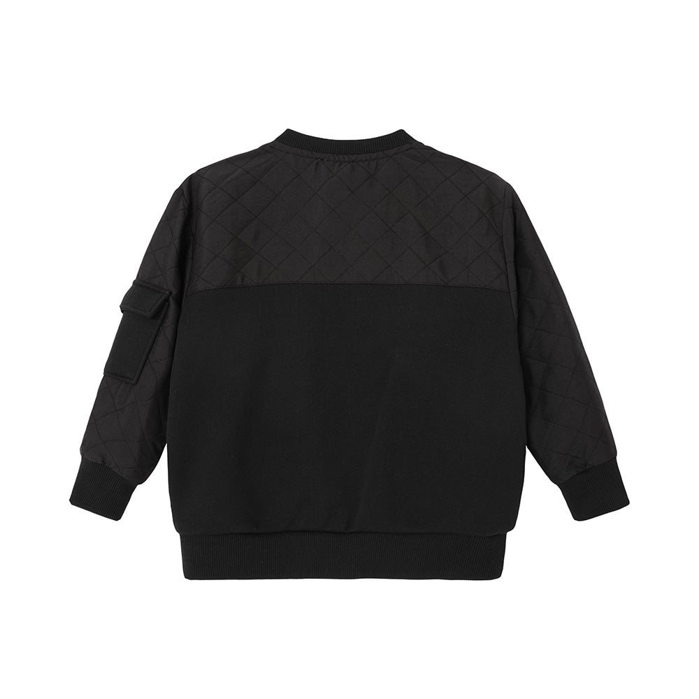 Vauva FW23-男孩黑色船員脖子運動衫