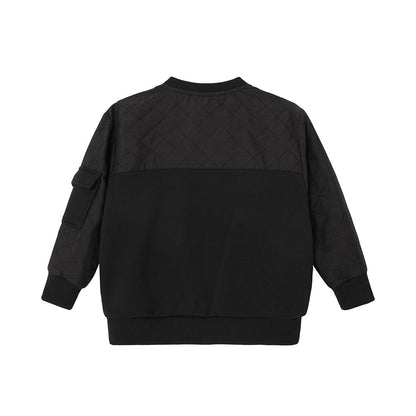 Vauva FW23-男孩黑色船員脖子運動衫