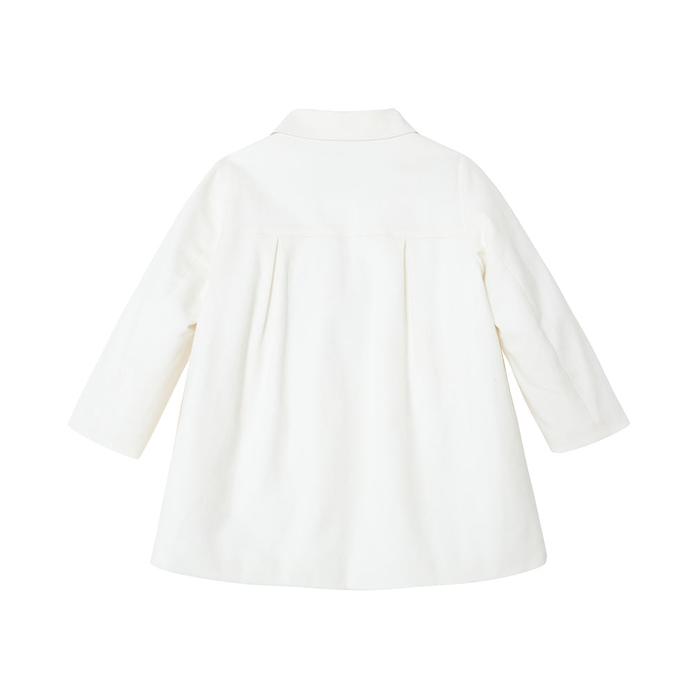 Girls Embroidered Logo Quilted Coat