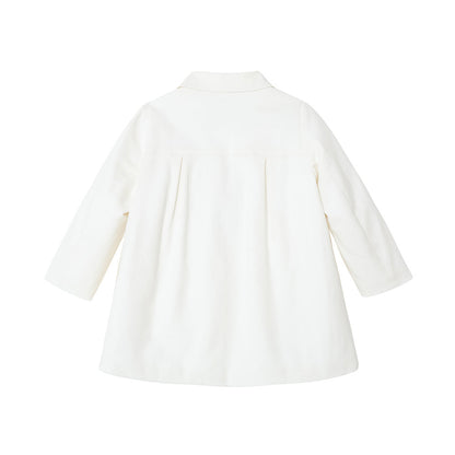 Girls Embroidered Logo Quilted Coat