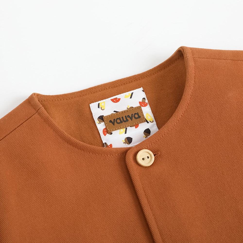 Girls Embroidered Twill Cotton Coat