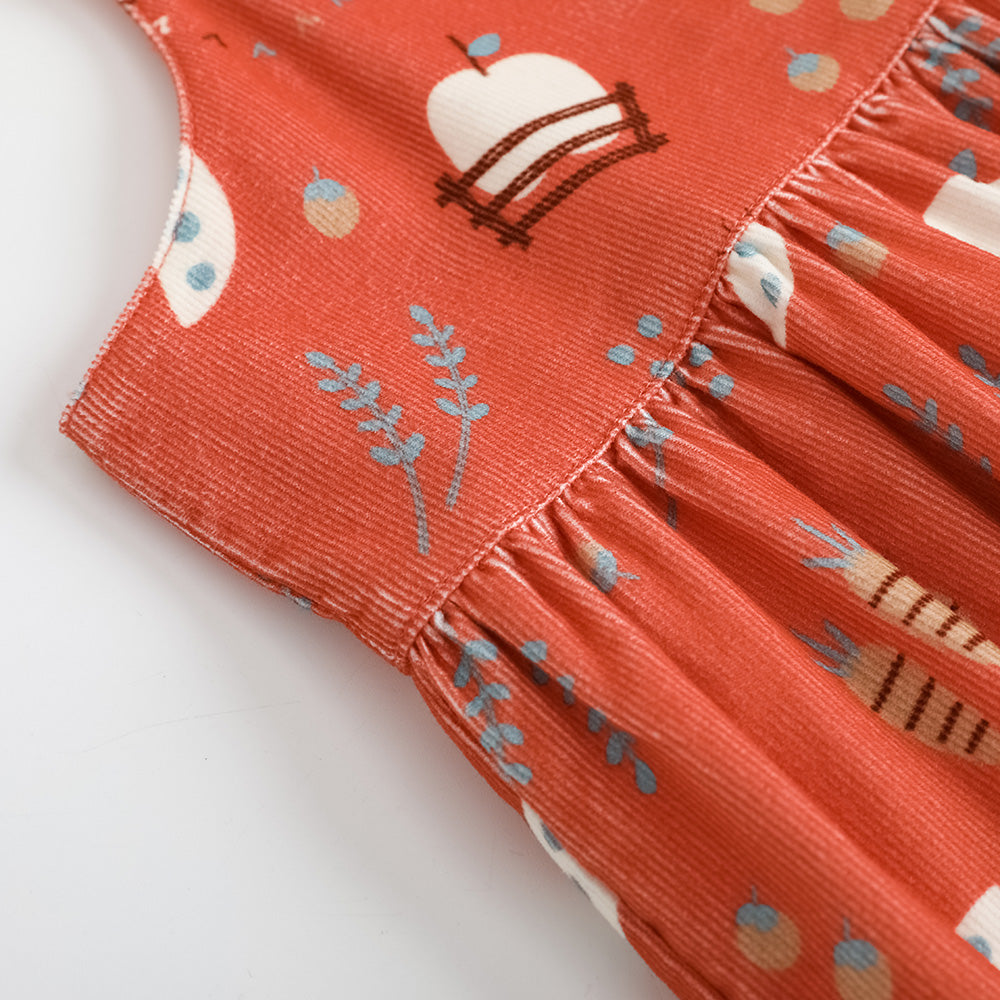 Girls Happy Farm Cotton Dress