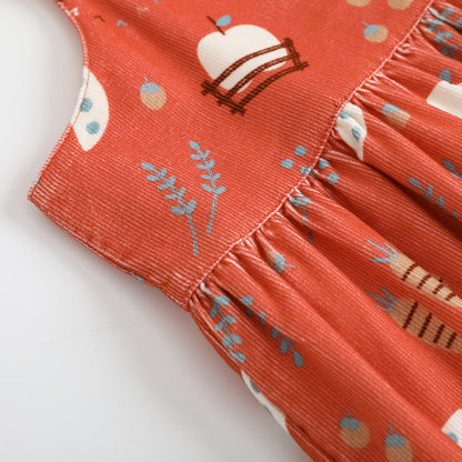 Girls Happy Farm Cotton Dress