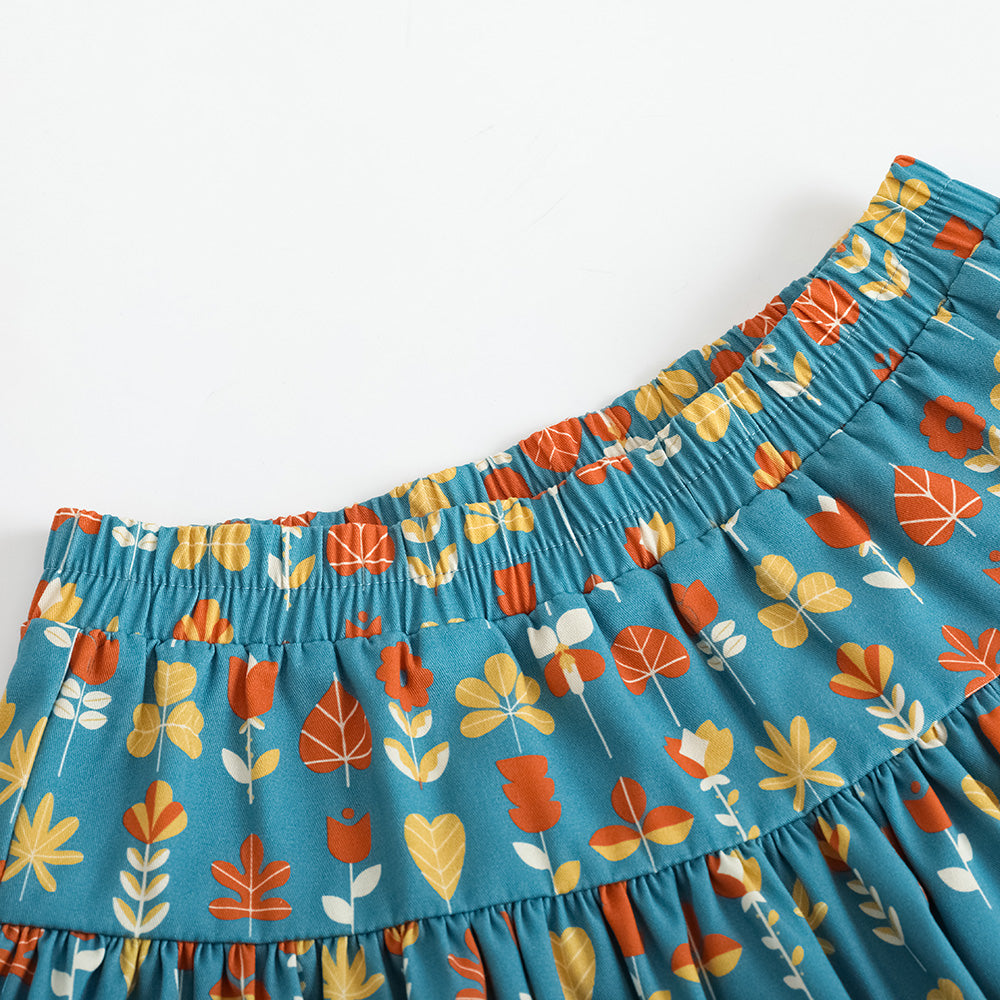 Girls Printed Cotton Skirt