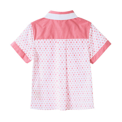 Logo Print Shirt/ Shorts Set