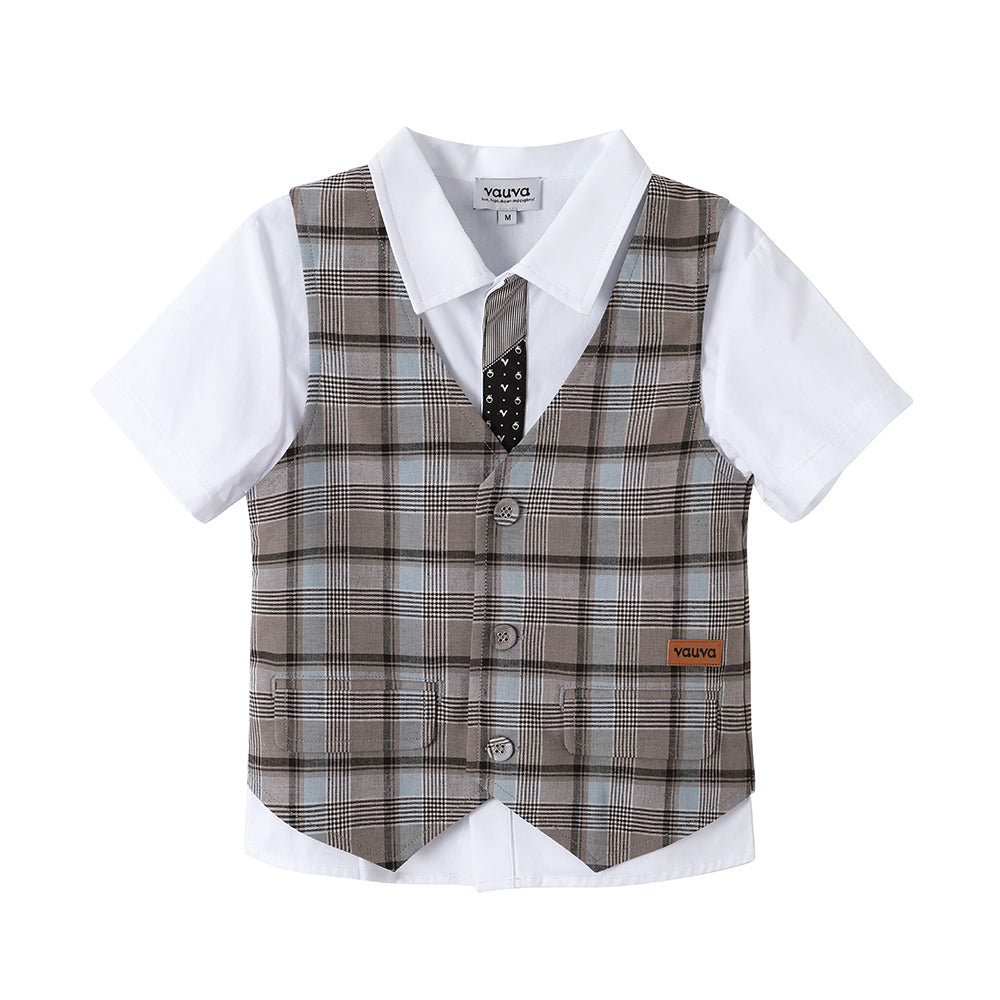 Shirt With Faux Layered Waistcoat