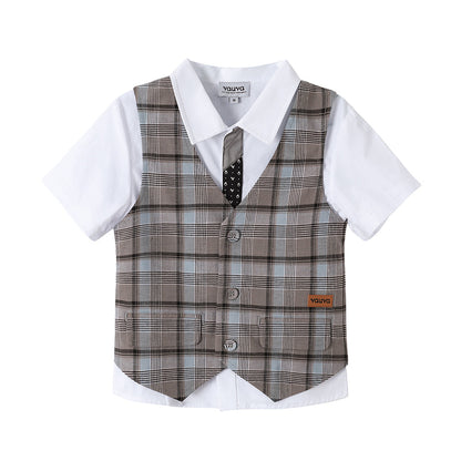 Shirt With Faux Layered Waistcoat