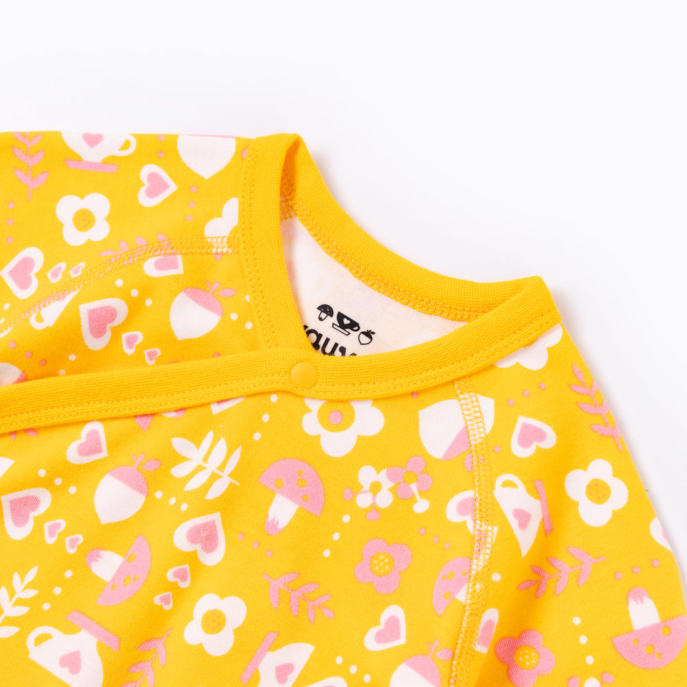 Vauva Baby Girls Hearts and Basic Long Sleeves Romper Set